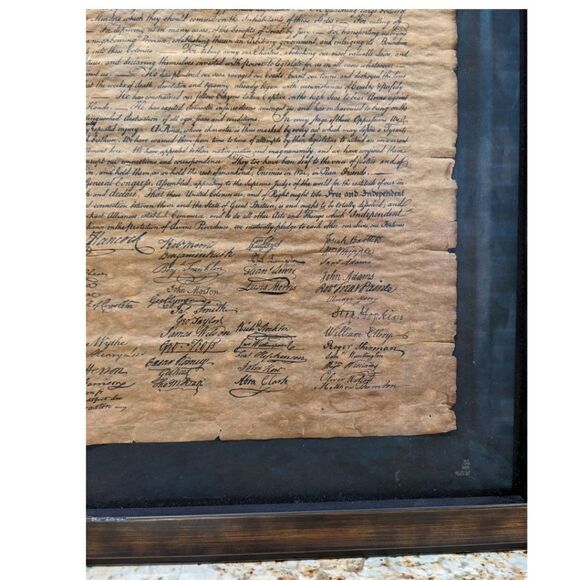 In Congress July 4 1776 US Declaration of Independence Printed Frame 18x19 - Picture 13 of 13